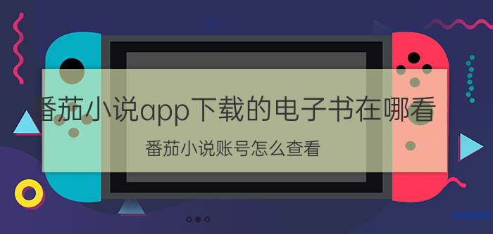 番茄小说app下载的电子书在哪看 番茄小说账号怎么查看？